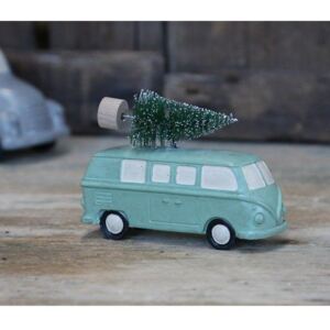 Adventná dekorácia Green Hippie Van With Tree