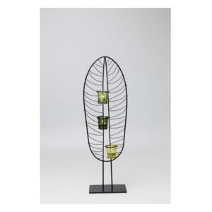 KARE DESIGN Sada 2 ks – Svietnik na čajovú sviečku Leaf Wire 67 cm