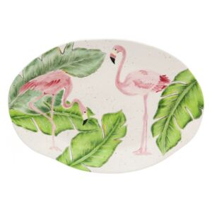 KARE DESIGN Sada 2 ks – Tanier Flamingo Holidays 40 cm – ovál