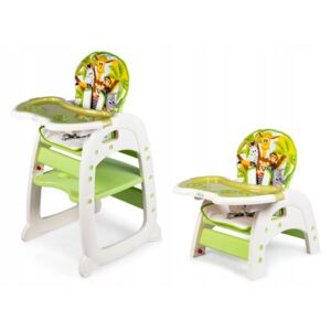 Detská stolička na kŕmenie EcoToys 2v1 safari