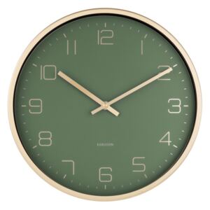 Zelené nástenné hodiny Karlsson Elegance