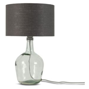 Stolová lampa s tmavosivým tienidlom a konštrukciou z recyklovaného skla Good&Mojo Murano, ⌀ 30 cm