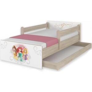 Detská posteľ MAX sa zásuvkou Disney - PRINCEZNY 160x80 cm