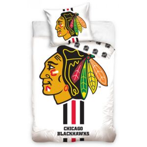 HOKEJOVÉ OBLIEČKY NHL CHICAGO BLACKHAWKS WHITE 140x200/70x90 cm