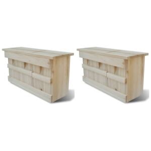 Domček pre vrabcov 2 ks drevený 44x15,5x21,5 cm