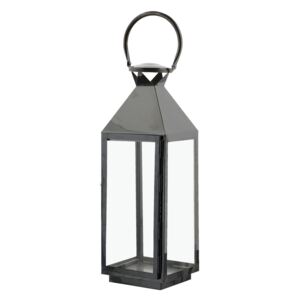 Designový chrómový lampáš MSL3025BLACK - čierny (18x19x55,5cm) - moderný štýl