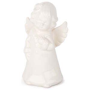 Vianočný porcelánový anjel Uriel, 15 cm