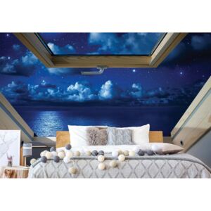 Fototapeta - Dreamy Night Sky 3D Skylight Window View Vliesová tapeta - 368x254 cm