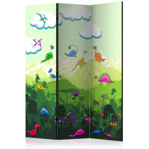 Paraván - Colorful Dinosaurs [Room Dividers] 135x172