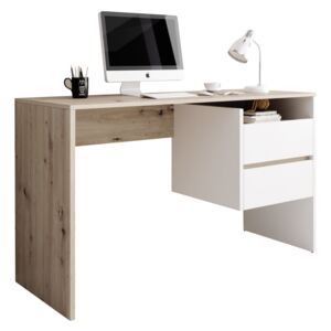 PC stôl, dub artisan/biely mat, TULIO