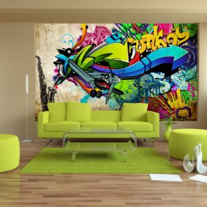 Fototapeta - Funky - graffiti 200x140 cm