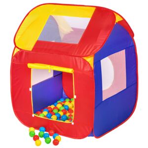 Tectake 400729 detský domček stan s 200 loptičkami - barevná, 86.00 cm x 102.00 cm x 84.00 cm