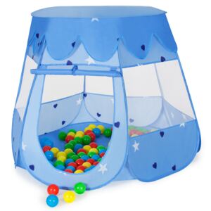Tectake 400951 detský hrací stan sa 100 loptičky - modrá, 105.00 cm x 83.00 cm x 105.00 cm