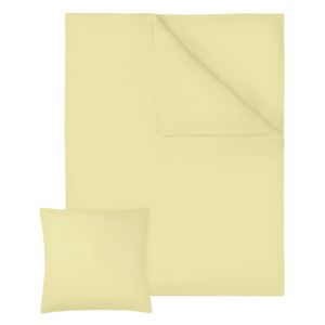 Tectake 401312 posteľná bielizeň bavlna 200x135cm 2-dielne - žlutá, 135.00 cm