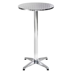 Tectake 401490 barový stolek hliníkový - 6,5 cm, není skládací