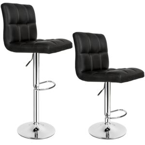 Tectake 401559 2 barové stoličky tony - černá