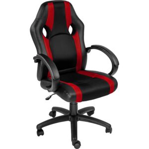 Tectake 402159 kancelářská židle v optice racing - černá/červená