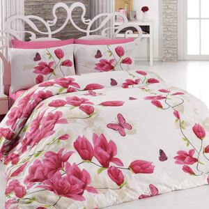 Bavlnené posteľné obliečky Alize Pink ružové štandardná dĺžka