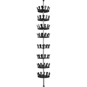 Tectake 402645 otočný botník - černá, 26.50 cm x 26.50 cm
