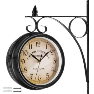 Tectake 402772 nástěnné hodiny vintage - černá, 34.00 cm x 35.00 cm x 8.50 cm