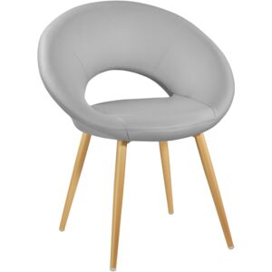 Tectake 402984 stoličky julia - šedá, 65.00 cm x 78.00 cm x 54.00 cm