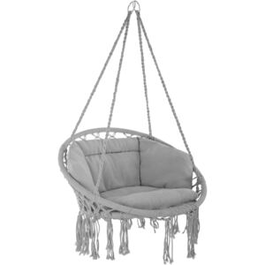 Tectake 403204 závesné kreslo grazia - šedá