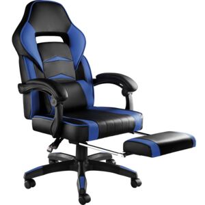 Tectake 403464 kancelárska stolička storm - černá/modrá