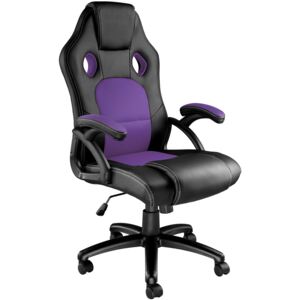Tectake 403473 kancelárska stolička tyson - černá/fialová