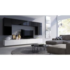 Čierno-biela zostava nábytku do obývačky Taurus