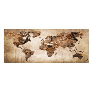 Foto obraz akrylové sklo Mapa sveta drevo pl-oa-125x50-f-54299109