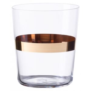 Lunasol - Poháre Tumbler s pruhom v zlatej farbe 440 ml set 6 ks - 21st Century Glas Lunasol META Glass (322174)