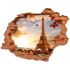 Fototapeta diera na stenu 3D Eiffelova veža Paríž