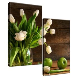 Obraz na plátne Biele tulipány 60x60cm 1364A_2A