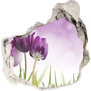 Samolepiaca diera nálepka Fialové tulipány