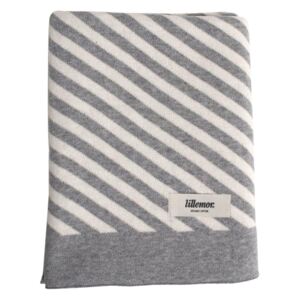 Detská deka z organickej bavlny Grey Stripes 100x80cm