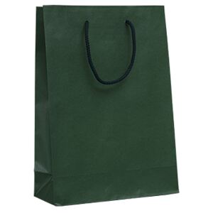 Darčeková taška papierová prestige, tmavo zelená so šnúrkou, 240x100x340 mm