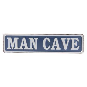 Vintage tabuľka na dvere páni "Man cave", plech 40*10 cm (6Y2827)