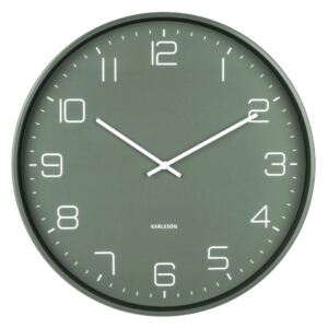 Zlené nástenné hodiny Karlsson Lofty, ø 40 cm
