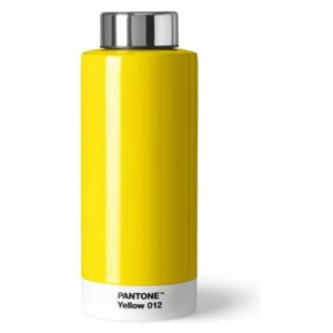 Žltá fľaša z antikoro ocele Pantone, 630 ml