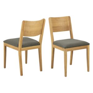 Dizajnová stolička Tomas sivá - prírodná