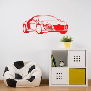 GLIX Audi - nálepka na stenu Červená 120 x 50 cm