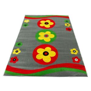 Detský kusový koberec Tri kvety šedý, Velikosti 160x220cm