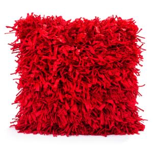 BO-MA Trading Obliečka na vankúšik Shaggy červená, 45 x 45 cm