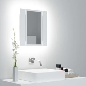 LED kúpeľňová zrkadlová skrinka biela 40x12x45 cm