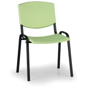 EUROSEAT Konferenčná stolička SMILE, sivá lakovaná konštrukcia, zelená + Záruka 7 rokov