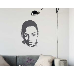 GLIX Beyoncé - samolepka na zeď Šedá 40 x 60 cm