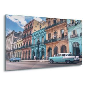 Sklenený obraz - Havanna Retro 4 x 30x80 cm