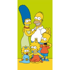Osuška licenčné Simpsons Family Green 70x140
