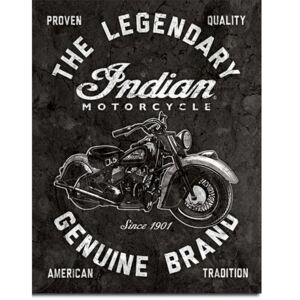 Plechová ceduľa Indian Motorcycles - Legendary, (32 x 41 cm)
