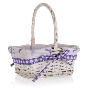 Home Decor Prútený košík s držadlom Lavender, 22,5 x 18,5 x 10 cm